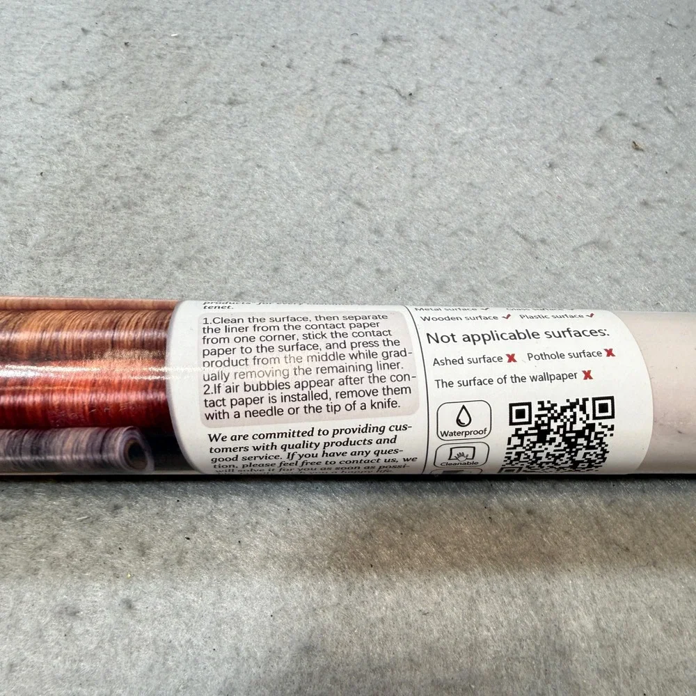 Caltero Marble Contact Paper White Grey New Peel and Stick Waterproof Vinyl Roll